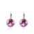 Premium Quality Platinum plated pink AAA CZ diamonds earrings